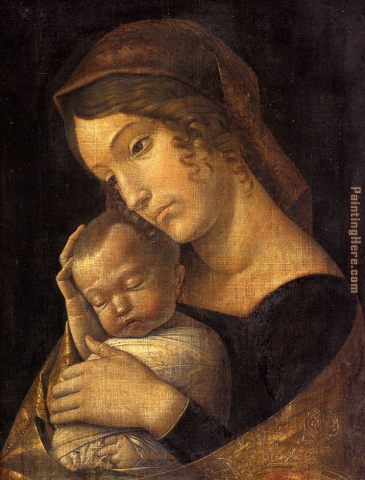 Madonna with Sleeping Child painting - Andrea Mantegna Madonna with Sleeping Child art painting